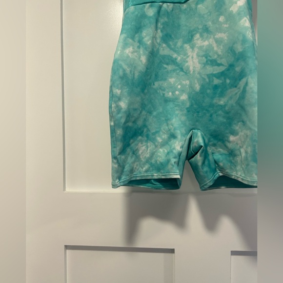 Cat & Jack Turquoise Sleeveless Gymnastic Romper - Picture 6 of 7